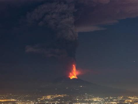 Mount Etna In Eruption After