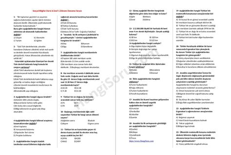 S N F Sosyal Bilgiler Deneme S Nav Pdf Ndir Hangisoru