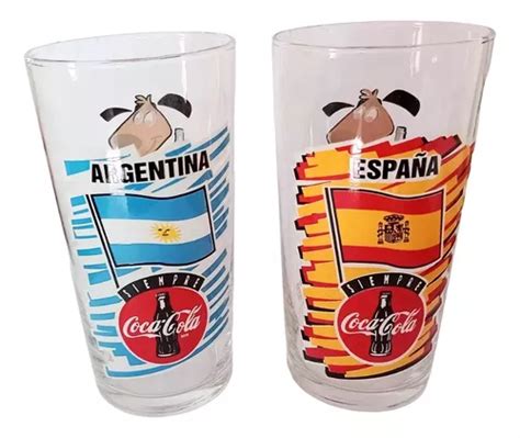 Vaso Vidrio Coca Cola Mundial Usa Promocional Original Meses Sin