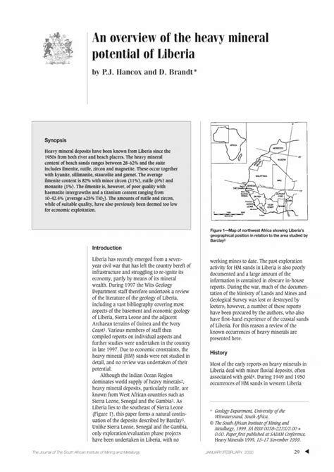 PDF An Overview Of The Heavy Mineral Potential Of Liberia PDFSLIDE NET