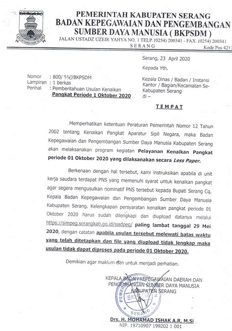 detail contoh surat usulan jabatan fungsional koleksi nomer