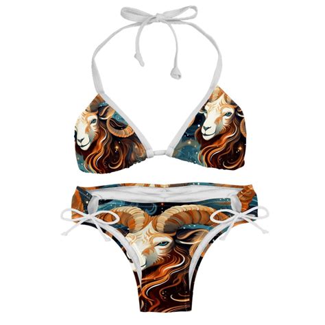 Aries Constellation Swimsuit Bikini Set With Detachable Sponge And