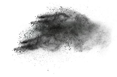 Premium Photo Black Particles Splatter On White Background Black