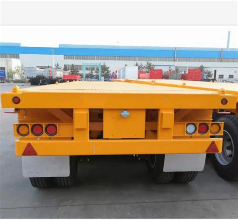 Axles Shipping Container Flat Bed Semi Trailers Feet Flatbed