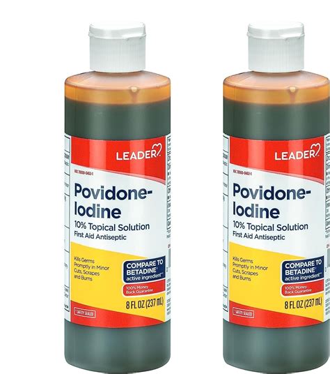 Amazon Leader Povidone Iodine Prep Solution Usp First Aid