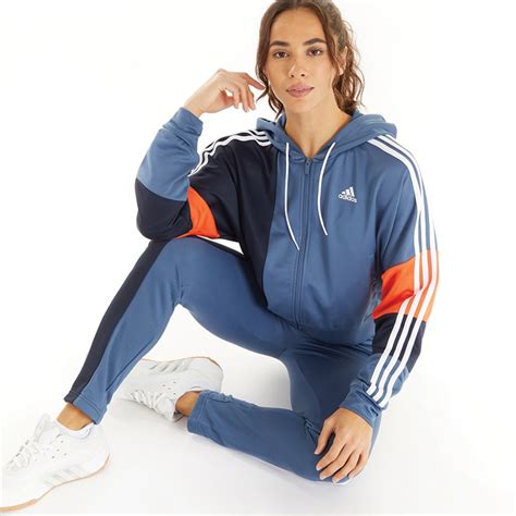 Buy adidas Womens Bold Block Tracksuit Wonder Steel