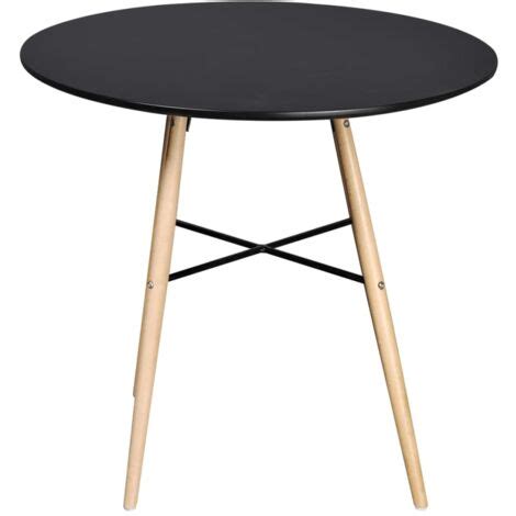 Mesa De Comedor Redonda MDF Negra