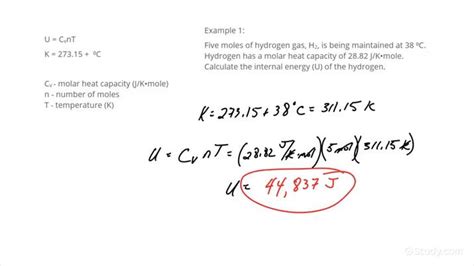 How To Find The Internal Energy Of A System Chemistry Study