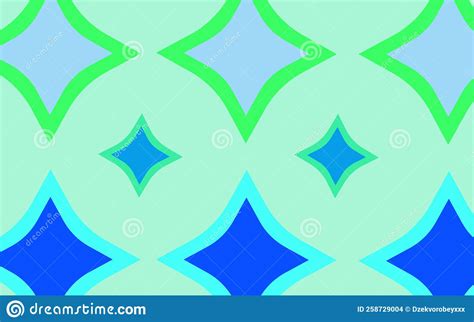 Blue And Green Rhombuses Stock Vector Illustration Of Draft 258729004