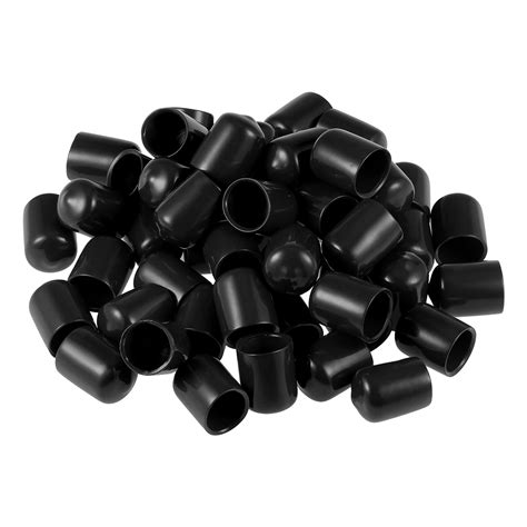 Uxcell Inch Id Black Screw Thread Protectors Vinyl End Caps Pack