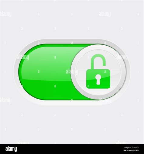 Open Button Toggle Switch Green Button Stock Vector Image And Art Alamy