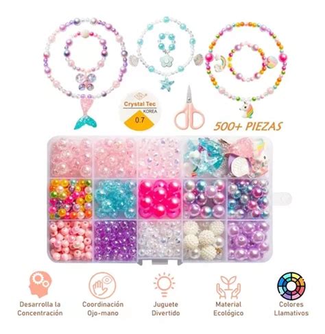 Kit Para Hacer Pulseras Con Cuentas Joya Regalo Ni As Pzs Cuotas