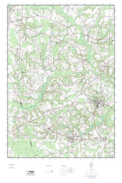 MyTopo Pinetops North Carolina USGS Quad Topo Map