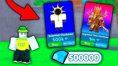 🔥i Spent 1m Gems😱got 2 New Units Titan Clockman And Scientist Clockman Roblox Toilet Tower