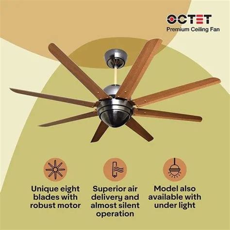 Brushed Nickel Havells Octet Ceiling Fans Sweep Size 1320 Mm At