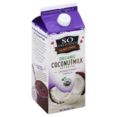 So Delicious Dairy Free Uht Unsweetened Vanilla Coconut Milk Half