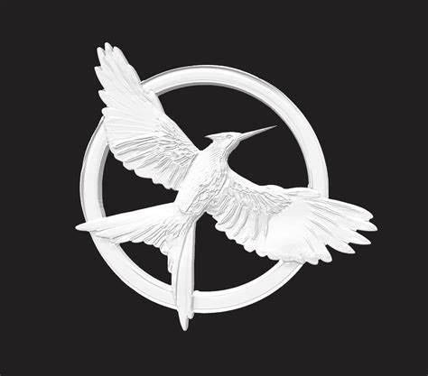 STL file Hunger Games Mockingjay Logo or Badge 📛・3D printable design to ...