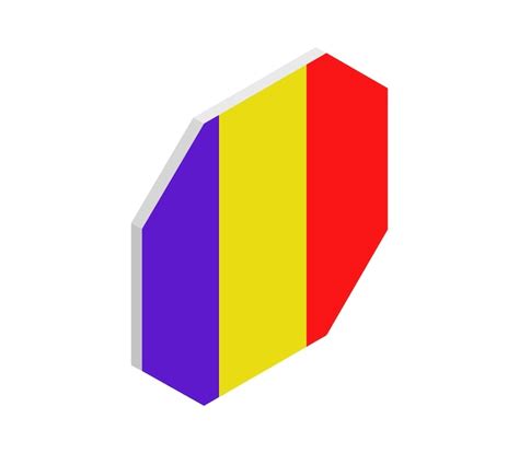 Premium Vector Isometric Romania Flag