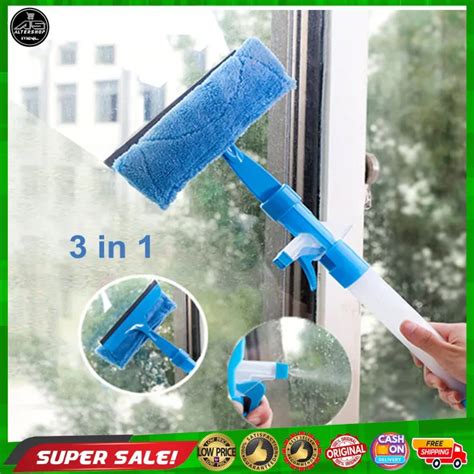 3 In 1 Original Car Glass And Home Windows Mirror Wiper Squeegee Multipurpose Cleaner With