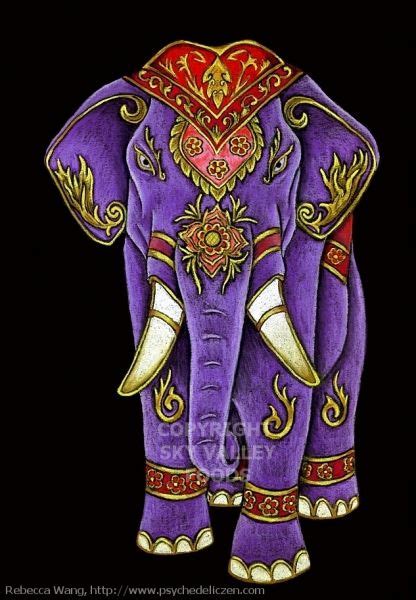 Fotos Ntesis Artificial Indian Elephant Art Thai Elephant Purple