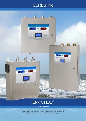 B1 CERES II Baktec PDF Catalogs Technical Documentation Brochure