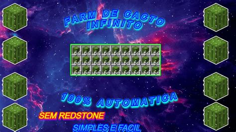 Como Fazer Farm De Cacto Simples E Sem Redstone Youtube