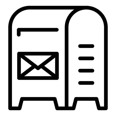 Metal Mailbox Icon Outline Style 14347272 Vector Art At Vecteezy