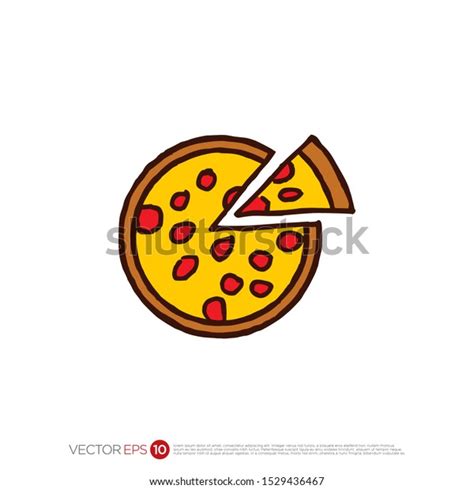 Pictograph Pizza Template Logo Icon Identity Stock Vector Royalty Free