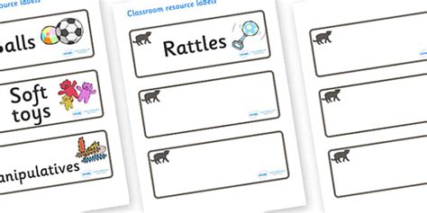 FREE Panther Themed Editable Additional Resource Labels