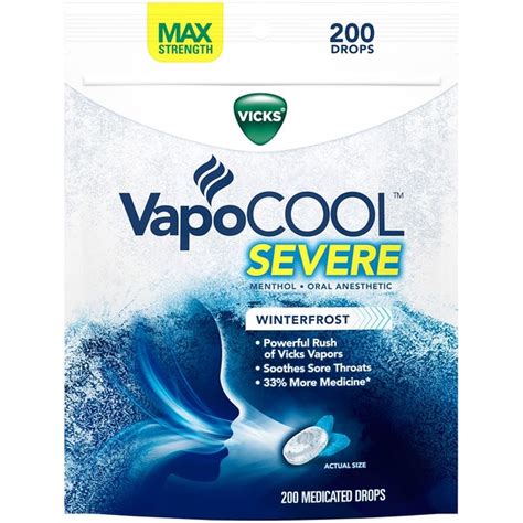 Vicks Vapocool Severe Medicated Drops Maximum Strength Relief