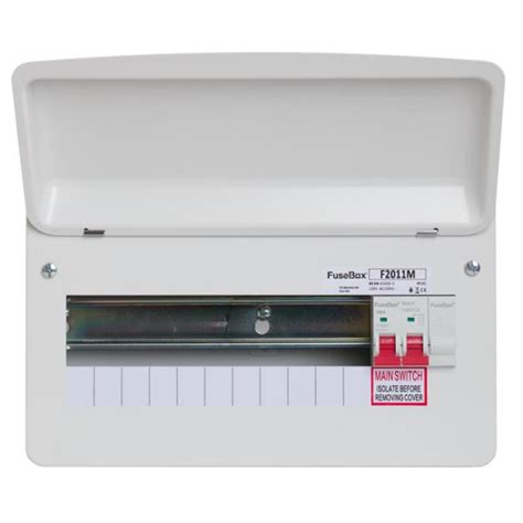 Fusebox F2011m 11 Way Metal Consumer Unit With 11 Bidirectional Type A Dp Rcbos 100a Main Switch