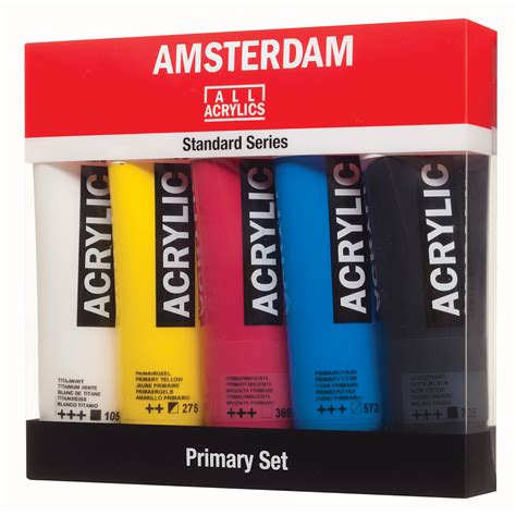 Amsterdam Standard Acrylic Paint Color Primary Set Walmart