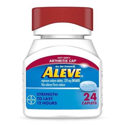 Aleve Pain Relief Naproxen Sodium Caplets With Easy Open Arthritis Cap