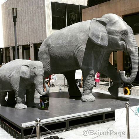 Elephants In Downtown Beirut Lebanon In A Picture