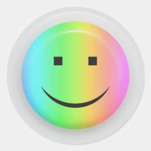 Rainbow Smiley Stickers Zazzle