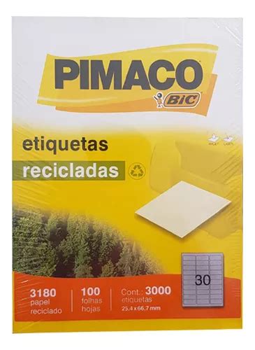 Etiquetas 30 Pimaco 25 4x66 7 Papel A4 Adesiva Ink Jet Laser MercadoLivre