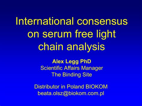 Serum Free Kappa Lambda Light Chain Assay Shelly Lighting