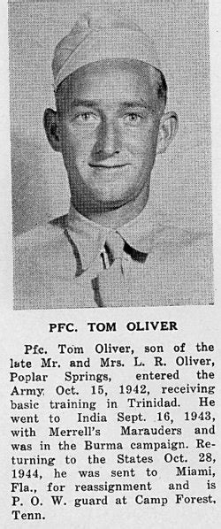 Tom Oliver 1921 1960 Find a Grave äreminne