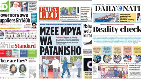 Kenyan Newspapers Review Kenya Kwanza Azimio Lay Grounds For