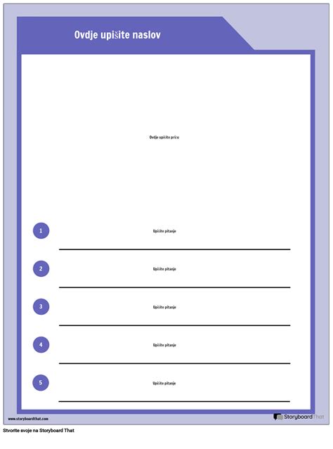 Radni List Čitanja za Djecu Storyboard by hr examples