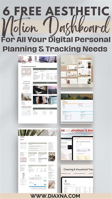6 FREE Aesthetic Notion Dashboard For All Your Digital Personal