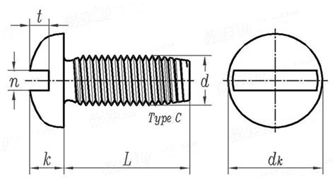 ASME B 18 6 4 1998 R2005 Slotted Round Head Tapping Screws Type C