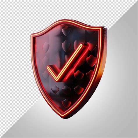 Premium PSD 3d Shield Icon Isolated On White Background