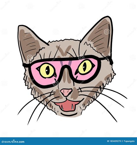 Cat In Sunglasses Stock Vector Illustration Of Social 183439275