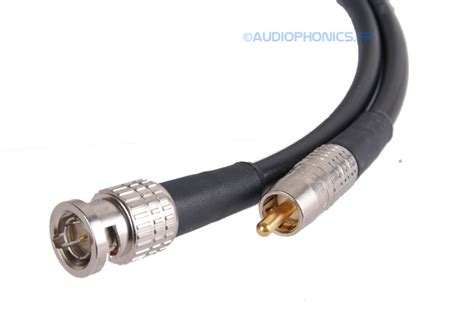 AUDIOPHONICS CANARE Câble numérique coaxial 75ohm BNC RCA 0 5m