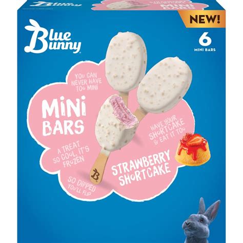 Blue Bunny Strawberry Shortcake Mini Bars 6pk Grocery