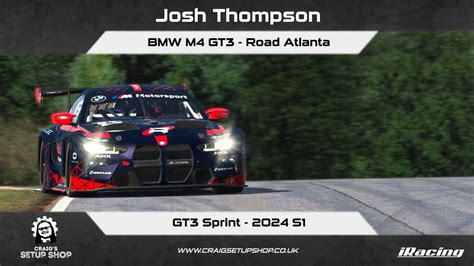 Iracing S Bmw M Gt Gt Sprint Road Atlanta Jt Youtube