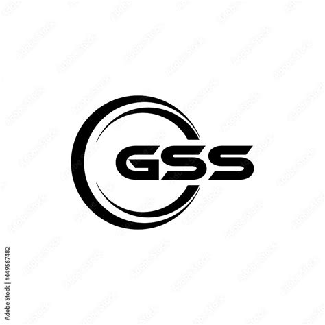 Gss Letter Logo Design With White Background In Illustrator Vector