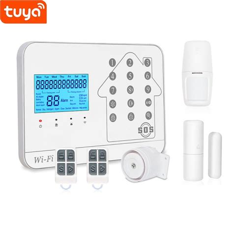 KIT ALARMA WIFI GSM PSTN TUYA SMART SIRENA Y SENSORES INALAMBRICOS Y