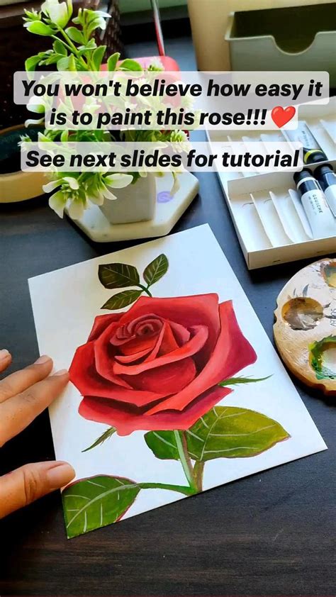 Rose painting tutorial ️ | Rose painting acrylic, Rose drawing, Flower painting